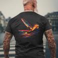 オールドスクールウインドサーフィン・セイルボード メンズTシャツ バックプリント 高齢者への贈り物