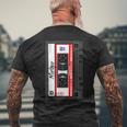 カセット テープ 音楽 ミックス オーディオ 90年代 パーティー 80年代 メンズTシャツ バックプリント 高齢者への贈り物