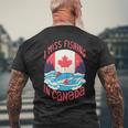 カナダでの釣り 長袖tシャツ メンズTシャツ バックプリント 高齢者への贈り物