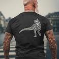 カルノタウルス 恐竜 ディノサワ 肉食恐竜 メンズTシャツ バックプリント 高齢者への贈り物