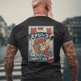 カワイイ オタク アニメ 日本 ストリートウェア 鯉 グランジ メンズTシャツ バックプリント 高齢者への贈り物