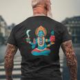 カーリー-ヒンドゥー教の神神のグラフィックバックプリント メンズTシャツ バックプリント 高齢者への贈り物