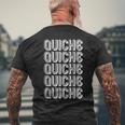 キッシュを食べる メンズTシャツ バックプリント 高齢者への贈り物