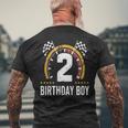 キッズ 2歳 誕生日 男の子 レーシング スピードメーター メンズTシャツ バックプリント 高齢者への贈り物