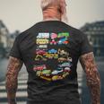 キッズ 男の子の車、消防車の5歳の誕生日 メンズTシャツ バックプリント 高齢者への贈り物