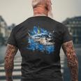 キハダマグロ釣り 大物漁師 メンズTシャツ バックプリント 高齢者への贈り物