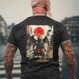 クトゥルフ・サムライ、ヴィンテージ・日本のラブクラフト・ホラー メンズTシャツ バックプリント 高齢者への贈り物