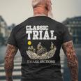 クラシック トライアル 0 マーク セクション オートバイ 歴史的 モータースポーツ メンズTシャツ バックプリント 高齢者への贈り物