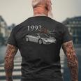クラシックカー、1993 F1、ブリティッシュ、クラシックラグジュアリースポーツカー。 メンズTシャツ バックプリント 高齢者への贈り物