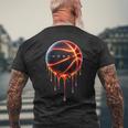 クールなバスケットボール メンズTシャツ バックプリント 高齢者への贈り物