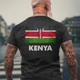 ケニア国旗tシャツ メンズTシャツ バックプリント 高齢者への贈り物