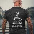 コンピューターtシャツ Java Hello World Development Coding メンズTシャツ バックプリント 高齢者への贈り物