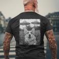コーギー犬 Ufo エイリアン 地球外自撮り メンズTシャツ バックプリント 高齢者への贈り物