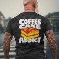 コーヒーケーキ好きのレトロなグラフィック。 メンズTシャツ バックプリント 高齢者への贈り物