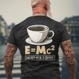 コーヒーラバーエナジーミルクコーヒー EMc² メンズTシャツ バックプリント 高齢者への贈り物
