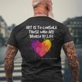 ゴッホ アート引用 ブロークンライフ アーティスト インスピレーション ハート バイブ 長袖tシャツ メンズTシャツ バックプリント 高齢者への贈り物
