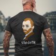 ゴッホ ゴス ポートレート ダーク 美術史 駄洒落ゴシック ユーモア 長袖tシャツ メンズTシャツ バックプリント 高齢者への贈り物