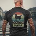 ゴールデン・パパ 父の日 ゴールデンレトリバー メンズTシャツ バックプリント 高齢者への贈り物