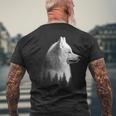 サモエド 犬 グラフィック ペット イラスト サモエド メンズTシャツ バックプリント 高齢者への贈り物