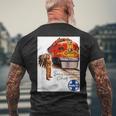 サンタフェ鉄道 ネイティブアメリカン 列車レール 旅行 メンズTシャツ バックプリント 高齢者への贈り物