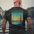 サンフランシスコ カリフォルニア お土産 ゴールデンゲートブリッジ メンズTシャツ バックプリント 高齢者への贈り物