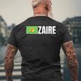 ザイール国旗 メンズTシャツ バックプリント 高齢者への贈り物