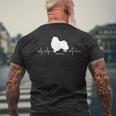シェルティハートビートドッグデザイン シェルティギフト メンズTシャツ バックプリント 高齢者への贈り物