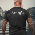 シャトルコック バドミントン ハートビート メンズ レディース キッズ スポーツ メンズTシャツ バックプリント 高齢者への贈り物