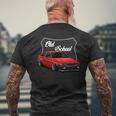 ジャパニーズクラシックチューナー、ドリフトカー、メンズオールドスクールホットロッド メンズTシャツ バックプリント 高齢者への贈り物