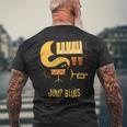 ジャンプ・ブルース-ヴィンテージ・ブルース・ミュージック メンズTシャツ バックプリント 高齢者への贈り物