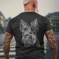 スコティッシュテリア 長袖tシャツ メンズTシャツ バックプリント 高齢者への贈り物