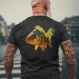 スズキ魚グラフィック デザイン海海洋動物 メンズTシャツ バックプリント 高齢者への贈り物