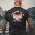 ストレート歯ローディング入れ歯フィニッシャー入れ歯 メンズTシャツ バックプリント 高齢者への贈り物