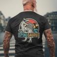 スピノサウルス ミラビリス 恐竜 メンズTシャツ バックプリント 高齢者への贈り物