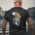 スピリットガイド 部族の鳥 メンズTシャツ バックプリント 高齢者への贈り物