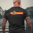 スペイン国旗エスパーニャカラーバンド マドリッドバルセロナ メンズTシャツ バックプリント 高齢者への贈り物