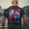 セクシーガールグラフィックtシャツ セクシーピンナップモデル&エキゾチックカー メンズTシャツ バックプリント 高齢者への贈り物