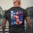 セクシーガールグラフィックtシャツ セクシーラティーナビキニモデル&スポーツカー メンズTシャツ バックプリント 高齢者への贈り物