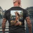セクシーガールグラフィックtシャツ カウガールピンナップガール 2 メンズTシャツ バックプリント 高齢者への贈り物
