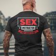 セックスインストラクター初レッスンは無料です-面白いバチェロレッテ メンズTシャツ バックプリント 高齢者への贈り物