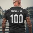 センテナリアン 100周年記念素晴らしい 100歳の誕生日おめでとう メンズTシャツ バックプリント 高齢者への贈り物
