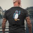 センドブーツペンギンファニーアパレル メンズTシャツ バックプリント 高齢者への贈り物