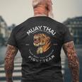 タイガー ムエタイ バンコク ジム レトロ ヴィンテージ メンズTシャツ バックプリント 高齢者への贈り物
