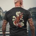 タトゥースタイル 伝統的な日本の虎 中国新年 メンズTシャツ バックプリント 高齢者への贈り物