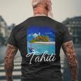 タヒチ フランス領ポリネシア タヒチ メンズTシャツ バックプリント 高齢者への贈り物