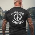 タンゴ ダンサー ダンス パートナー デザイン ピース ラブ タンゴ メンズTシャツ バックプリント 高齢者への贈り物