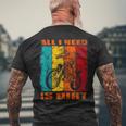 ダートバイク レトロデザイン All I Need Is Dirt Motocross ダートバイク メンズTシャツ バックプリント 高齢者への贈り物