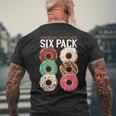 チェックアウトおれのシックスパックおもしろドーナツ メンズTシャツ バックプリント 高齢者への贈り物