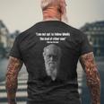 チャールズ・ダーウィンの名言 メンズTシャツ バックプリント 高齢者への贈り物