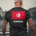 チュニジア国旗tシャツ メンズTシャツ バックプリント 高齢者への贈り物
